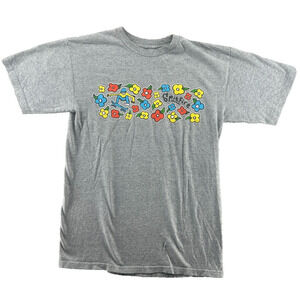 Spitfire Skateboards Floral Skater Graphic T Shirt Gray Short Sleeve Tee S